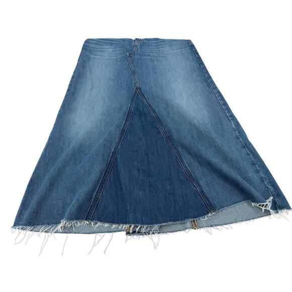 NWT FRAME The Dorothy Slowpoke Blue Denim A-Line Skirt Size 25 - Picture 10 of 13
